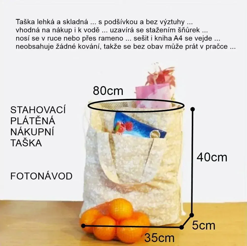 Stop igelitkám - taška na nákup i k vodě