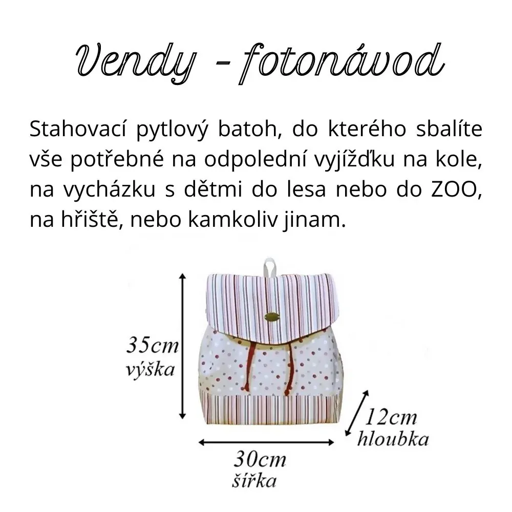   Vendy -  pytlový stahovací batoh